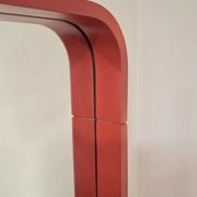 80s Pop Art Red Rounded Frame Mirror