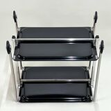 Desserte roulante table pliante bar stratifié couleur violine - textable platex
