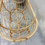 Vintage rattan cradle 1950