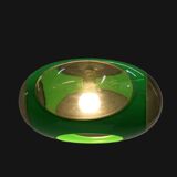 Massive Belgium Space Age UFO Lamp, Green Mid-Century Modern Lighting