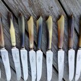 Set of horn handle knives