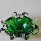 Pocket/ashtray in blown Murano art glass. Organic floral shape