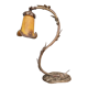 Art Nouveau lamp in bronze with a tulip signed LN (Lunéville)