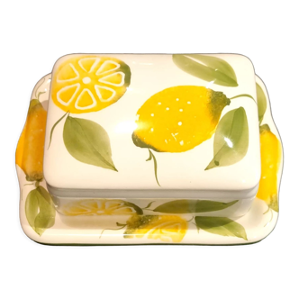 Lemon décor butter dish