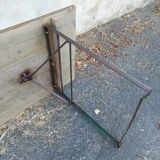 Folding wooden and metal table