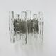 Wall sconce ice glass and metal by J.T. Kalmar for Kalmar, 60s