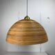 Lampe à suspension XL 71 cm en roseau, rotin, bambou et laiton, Italie