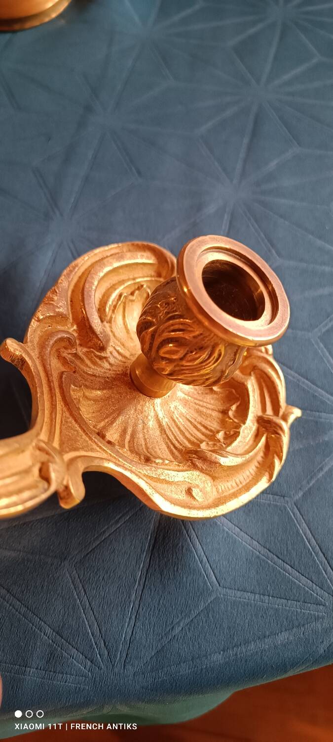 Bronze rat cave candlestick, French craftsmanship, 1950.