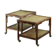 Paires de tables basses en rotin et osier