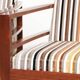 Set of 4 Art Deco design dining chairs with luxurious fabric upholstery