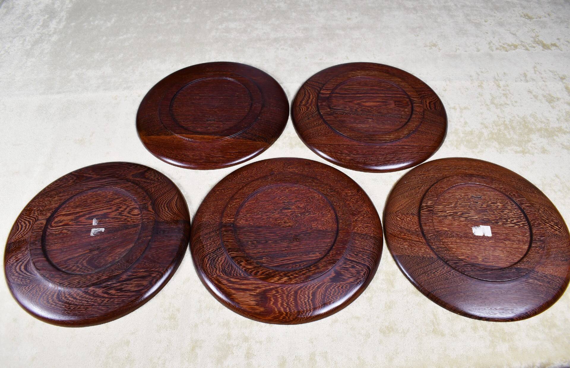 Solid Wengé cover plates by Hans Gustav Ehrenreich, Denmark. 1