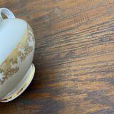 ADP France white and gold porcelain sugar bowl