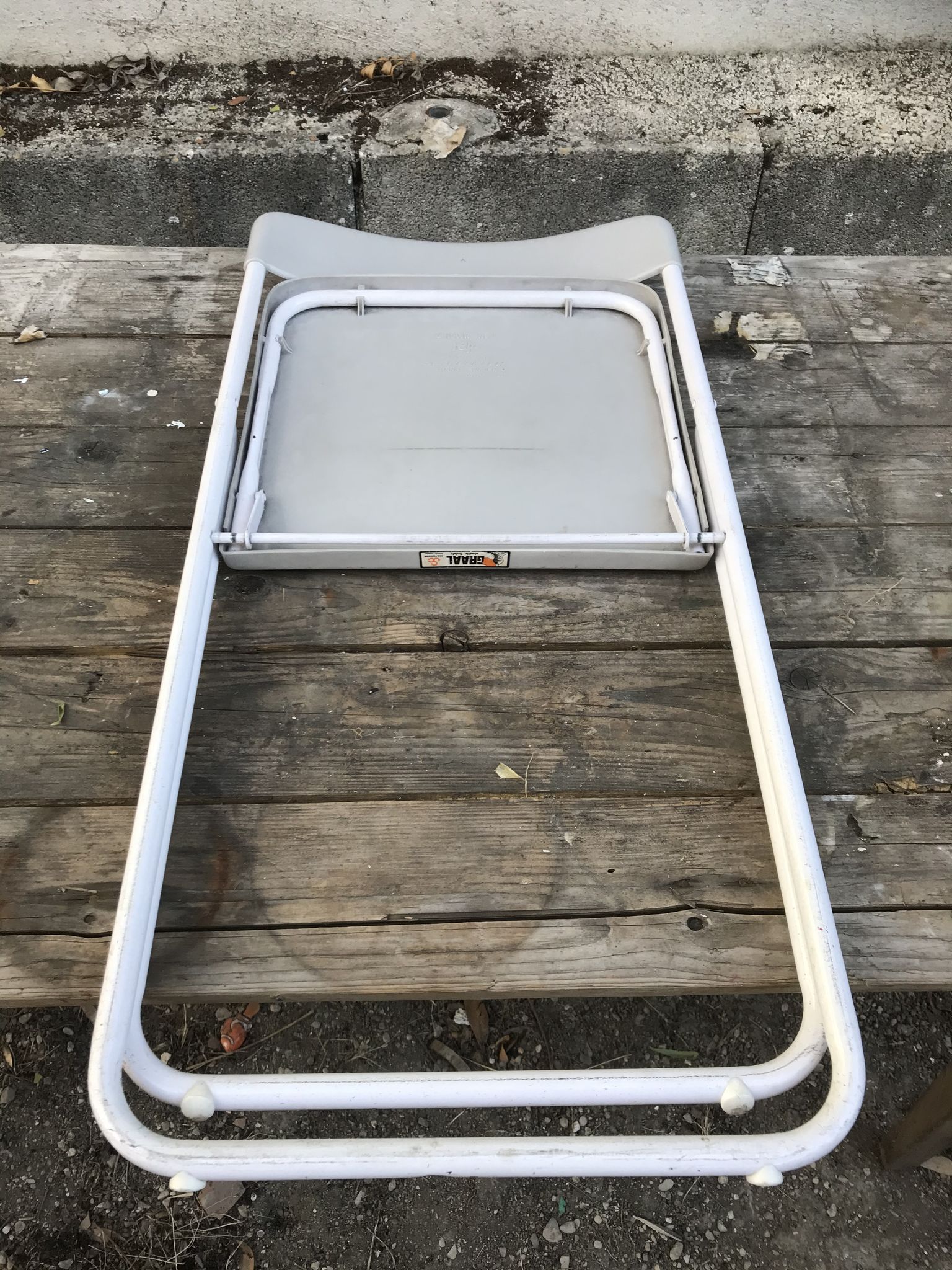 Ancienne chaise pliante graal chair n°1pop