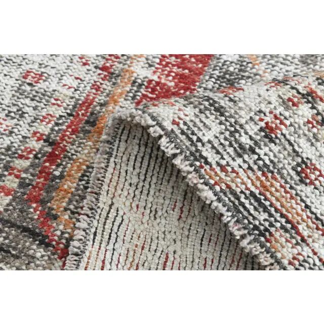 1970s Turkish Oushak Handmade Wool Cotton Red Runner Rug 103x382