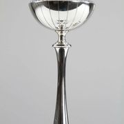 Gunnar Ander for Ystad-Metall: Pair of “Nysilver” candle holders, 1960s