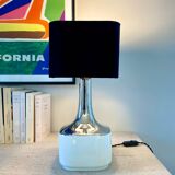 "Space Age" lamp in ceramic and chrome-plated metal - 1960/1970.