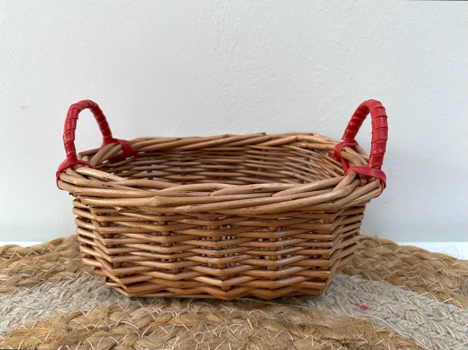 Miniature rattan basket from the 70s