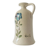 Pichet vintage en grès vernissée signé