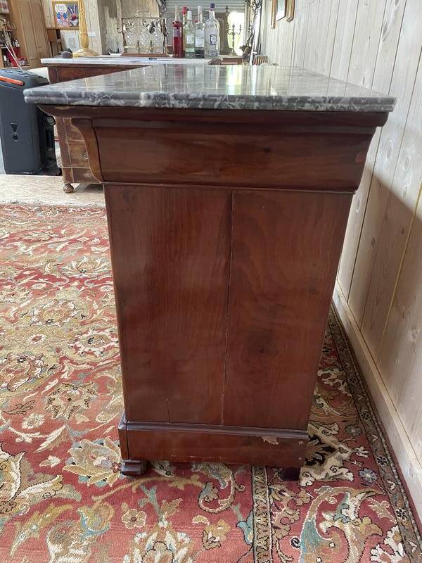 Commode Louis Philippe acajou et marbre