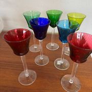 Verres à vin colorés en cristal Saint Louis
