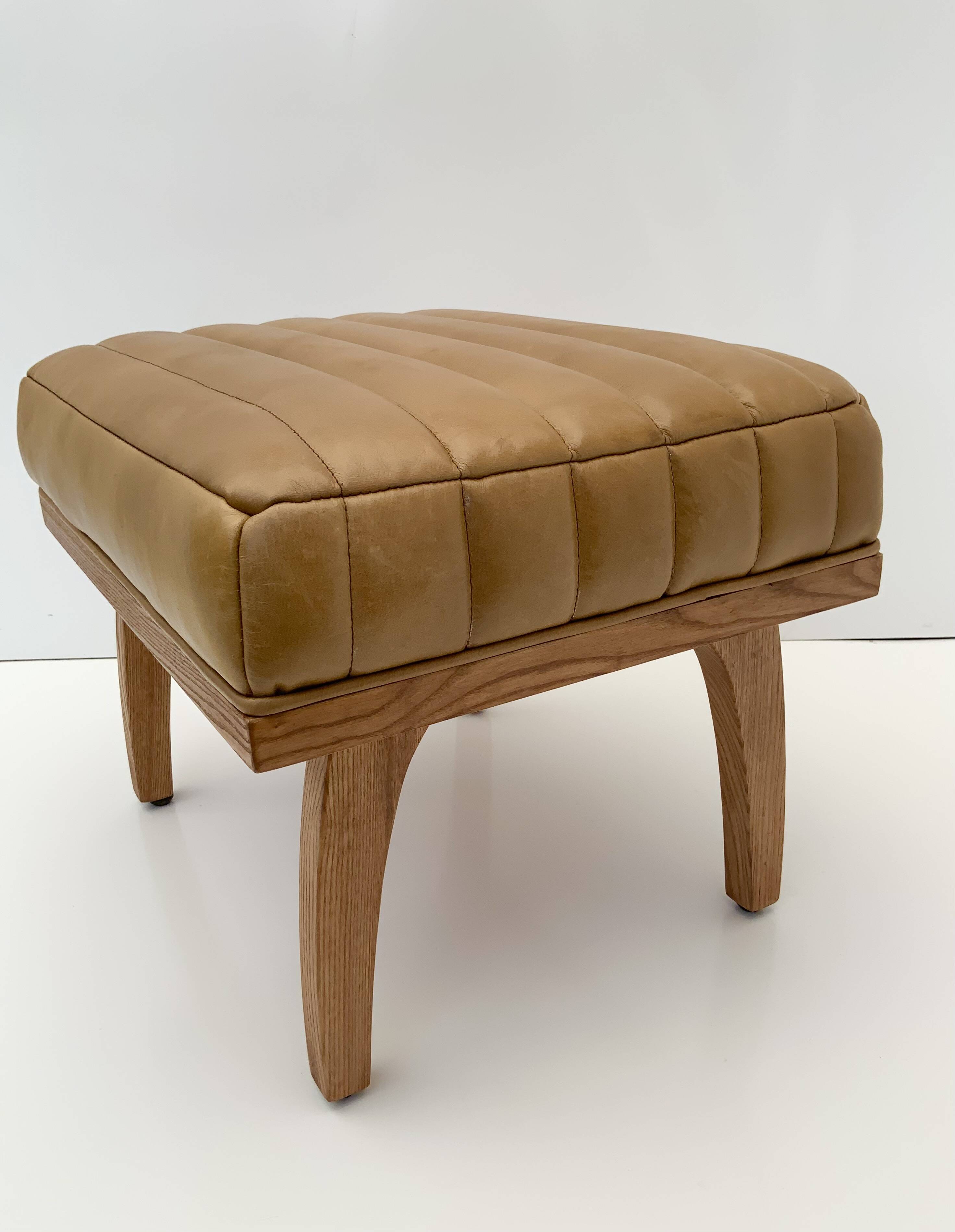 Leather Relaxing Stool/Footstool/ Tray/Side Table
