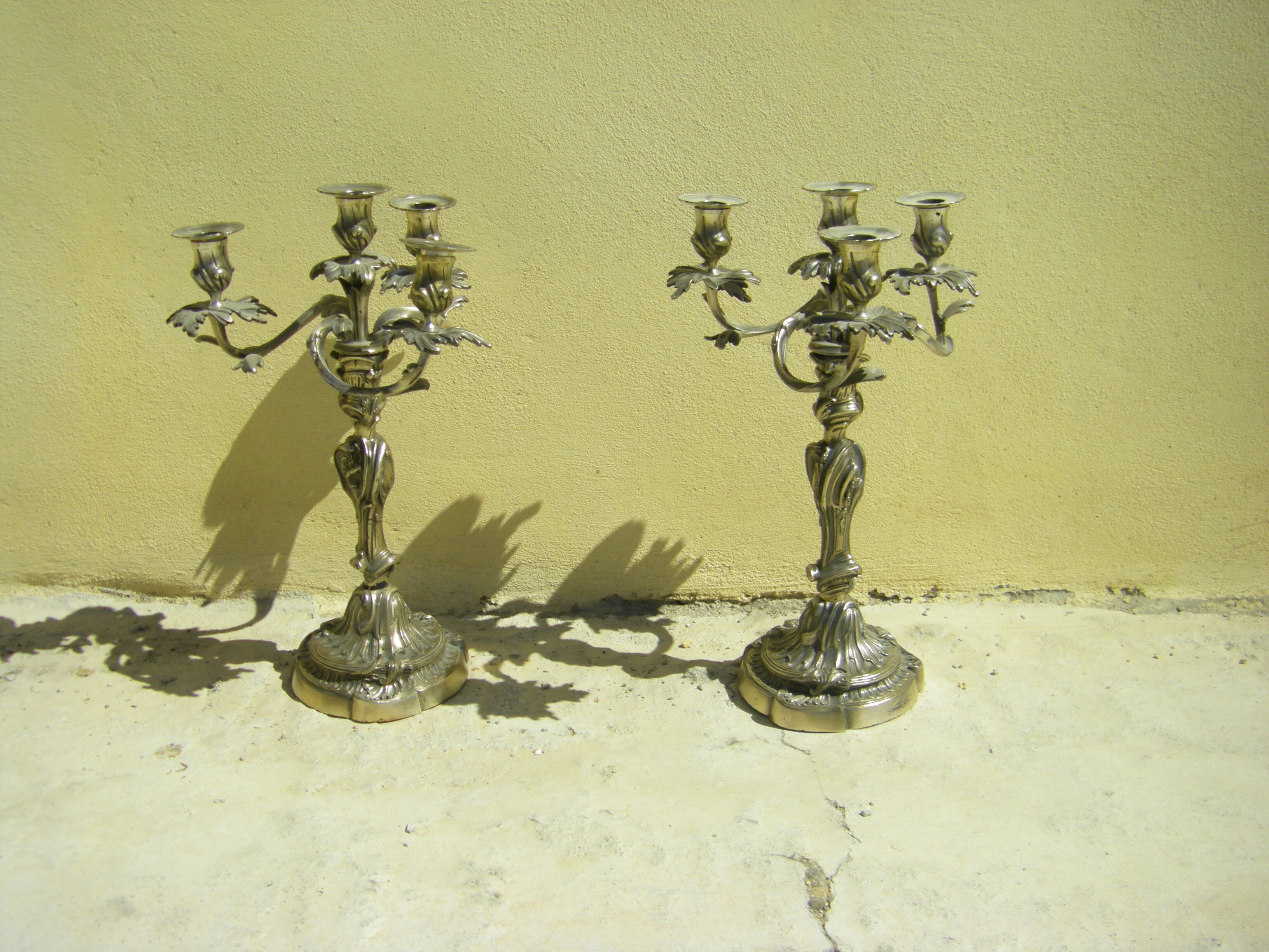 Pair of antique candlesticks