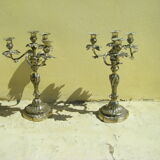 Paire de chandeliers ancien