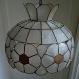 Mother-of-pearl and brass lampshade