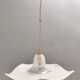 Postmodern White Murano Glass Pendant Marked La Murrina, Italy 1980s