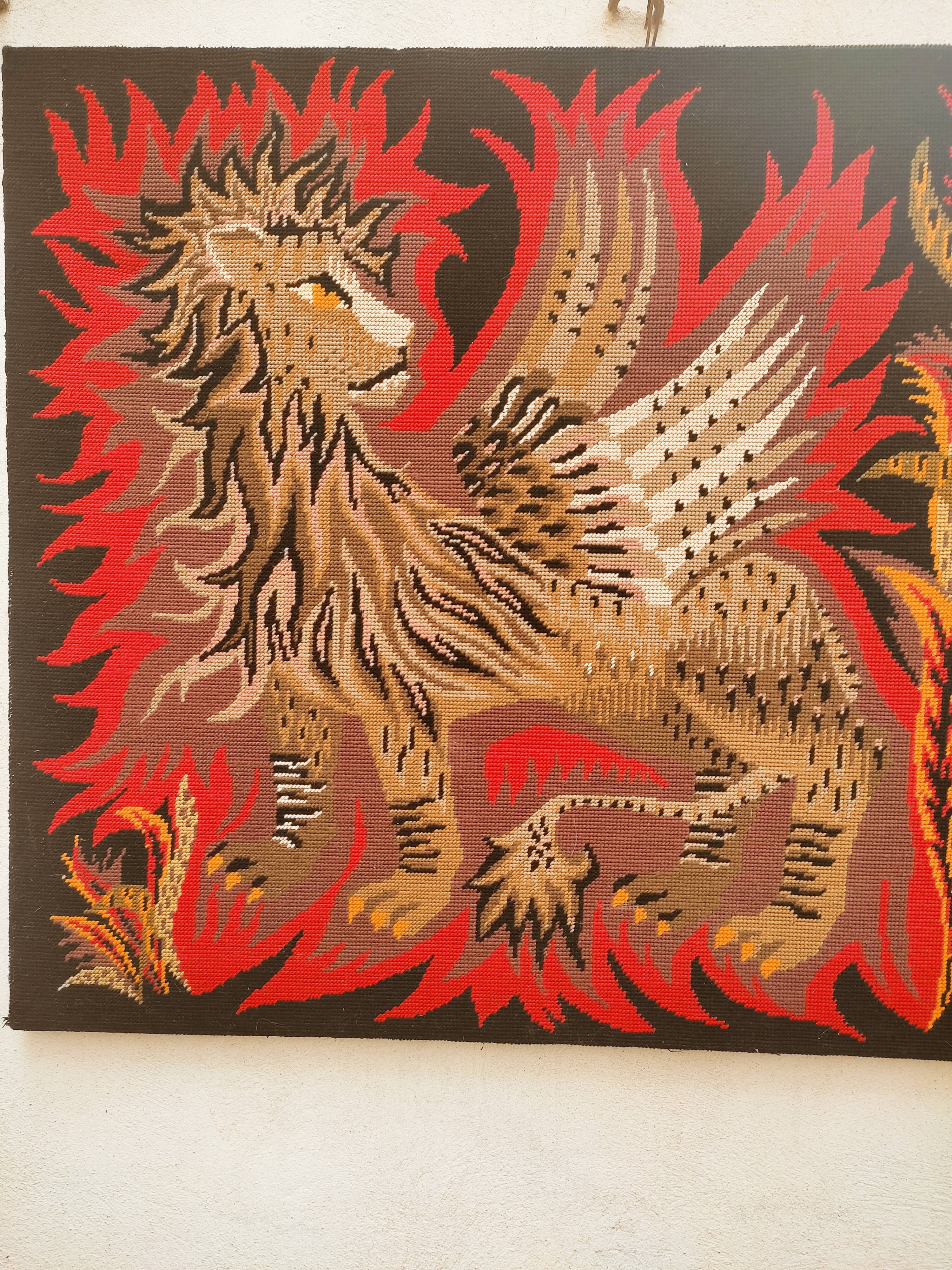 Tapestry on frame