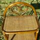 Pair of vintage rattan bedside tables 1970