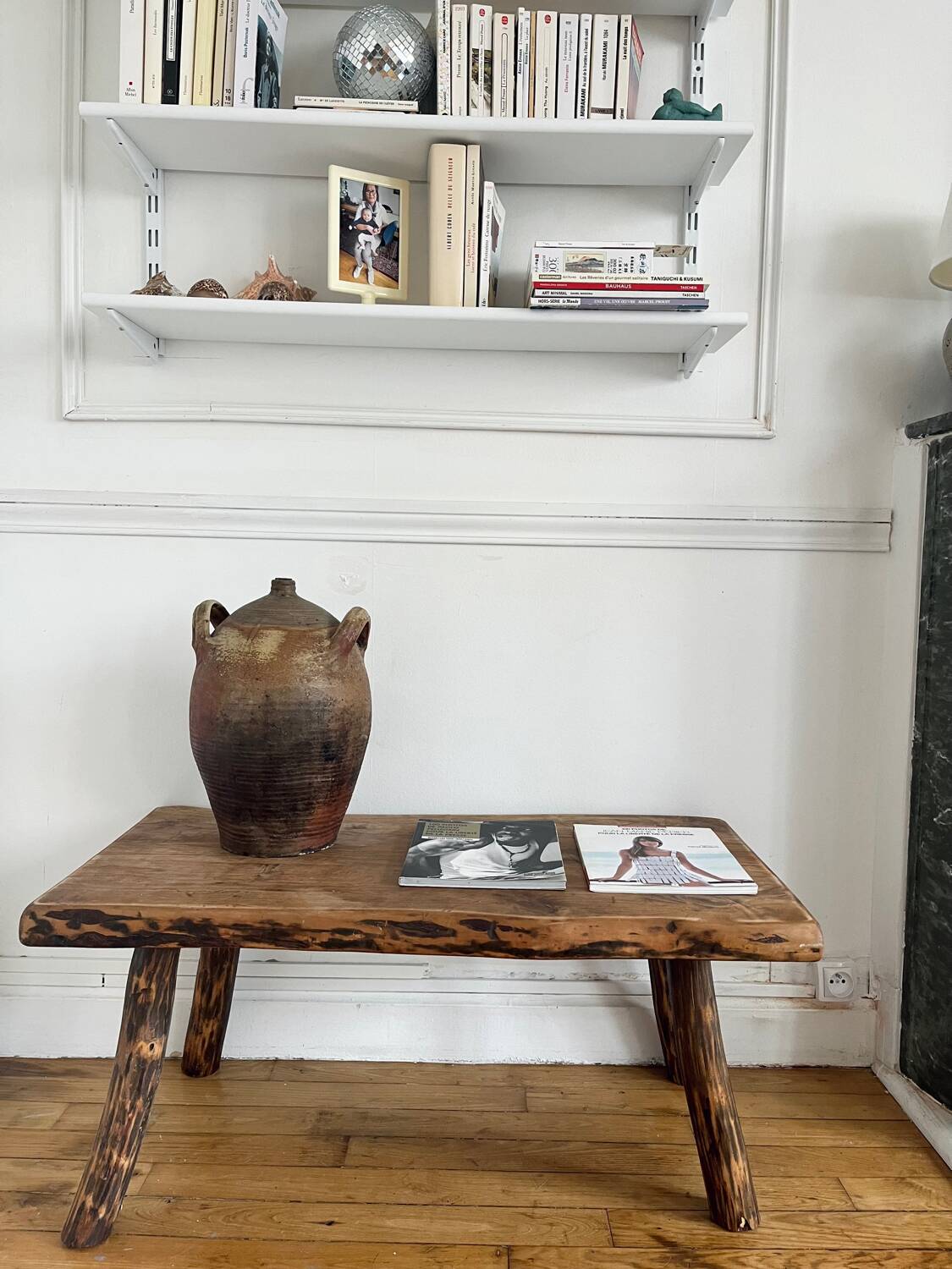 Brutalist wooden coffee table