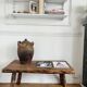 Brutalist wooden coffee table