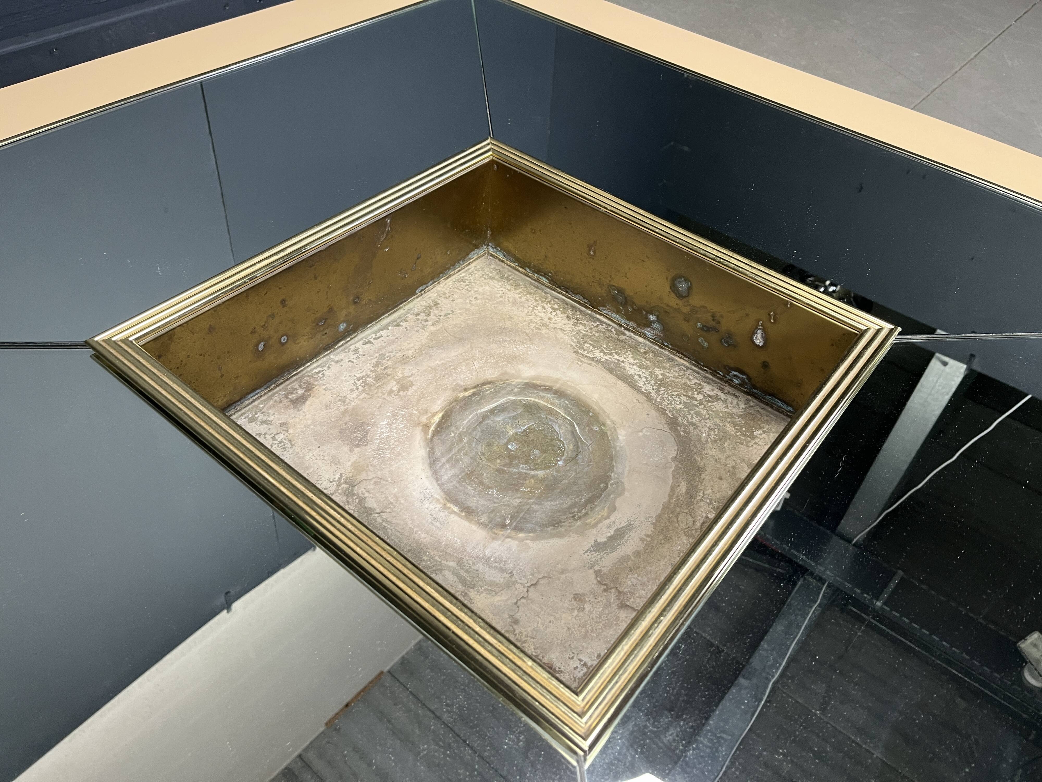 Vintage lacquer coffee table by Alain Delon for Maison Jansen, 1970s