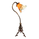 Bronze lamp, art nouveau brass 50x30 with tulip glass paste