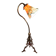 Bronze lamp, art nouveau brass 50x30 with tulip glass paste