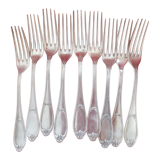 10 forks in silver metal Ercuis