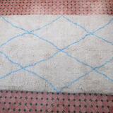 Carpet Beni Ouarain with Blue Diamond 100% wool 249 x 154 cm
