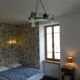 iron and opalin glass hanging lamp