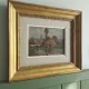 Washerwoman at the washhouse - Old oil painting signed Gilbert