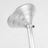 Pendant light white opaline glass on aluminum rod