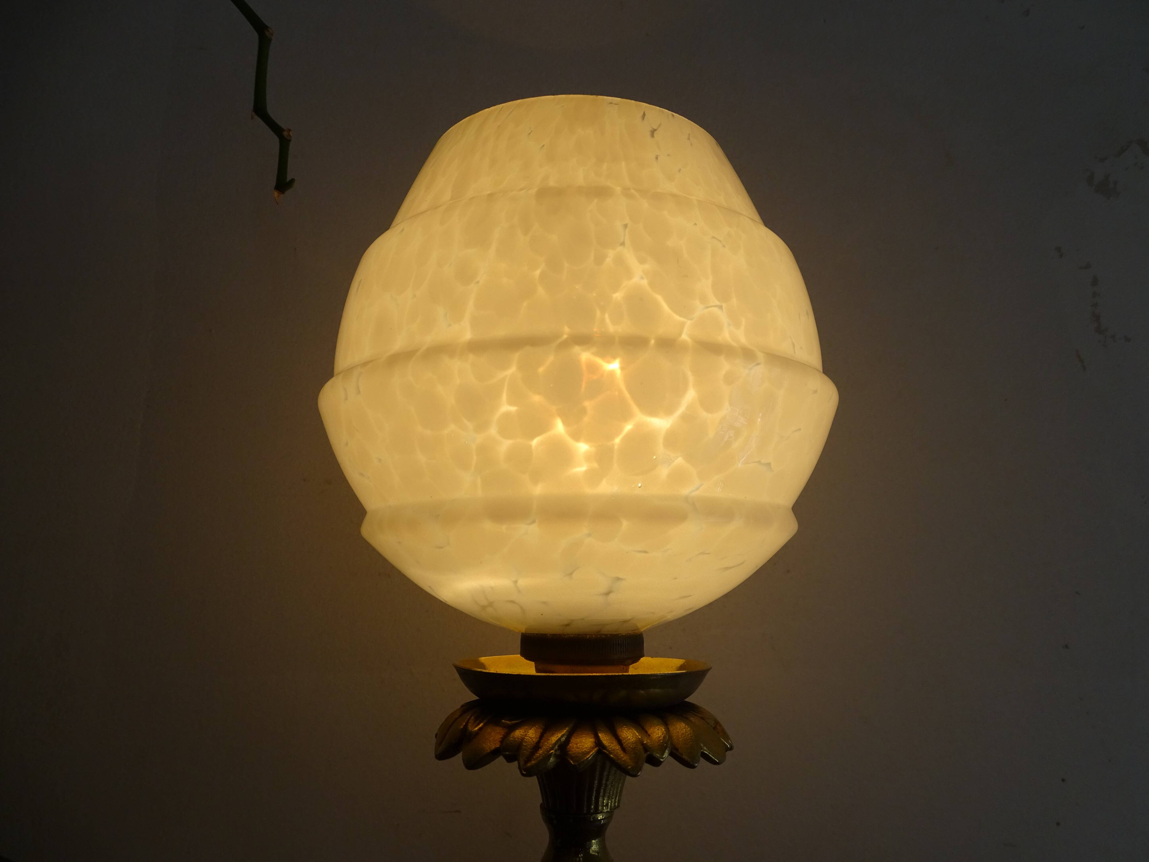 Table lamp foot bronze Art Deco style