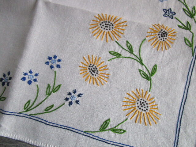 Embroidered old tea table