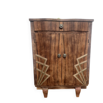 Art Deco sideboard buffet with rounded doors.
