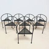 Set of 8 “Bermuda” chairs by Carlos Moret