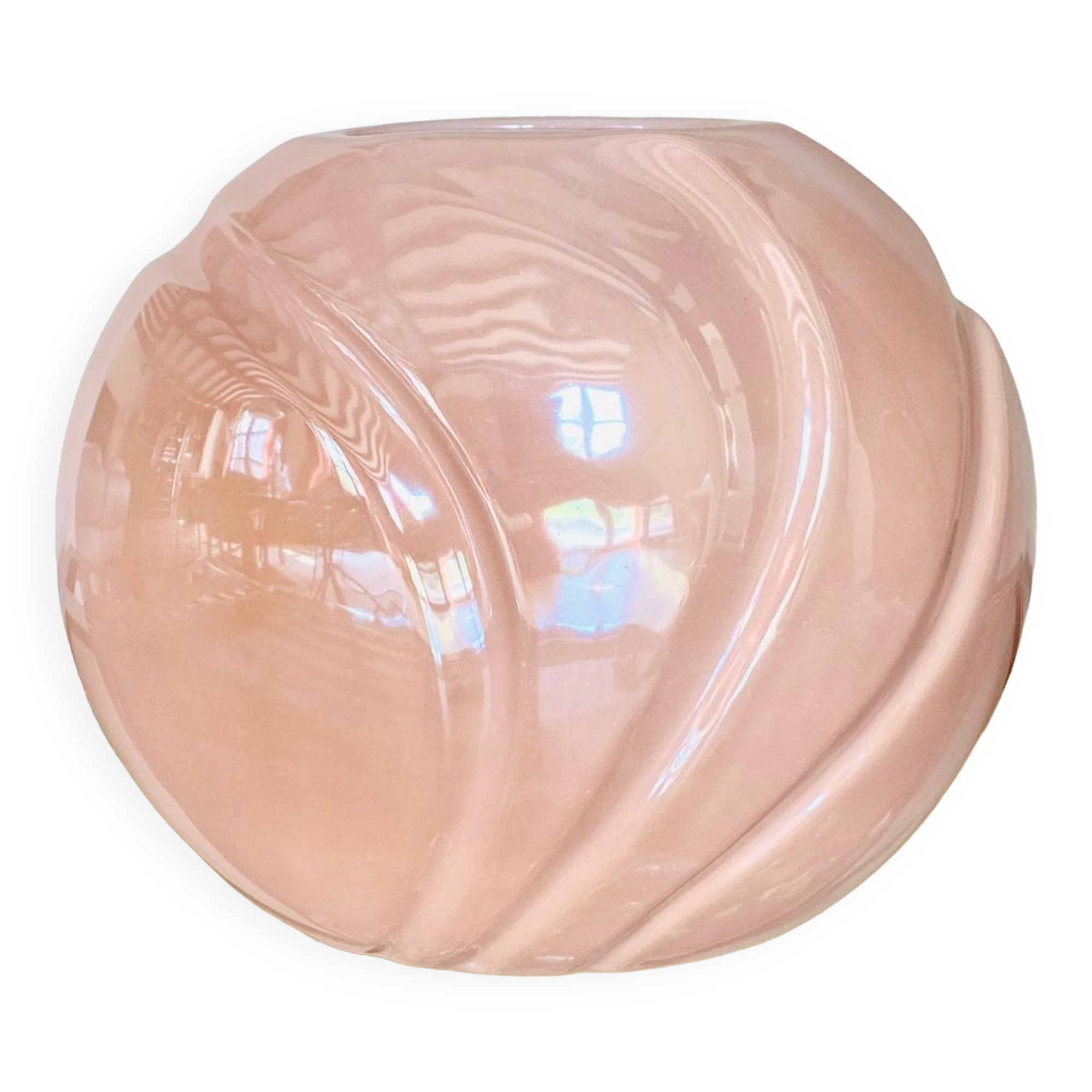 Art Deco revival pink vase - 1980's