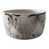 Small ceramic bowl, hand-painted, abstract pattern, 1950s-60s.