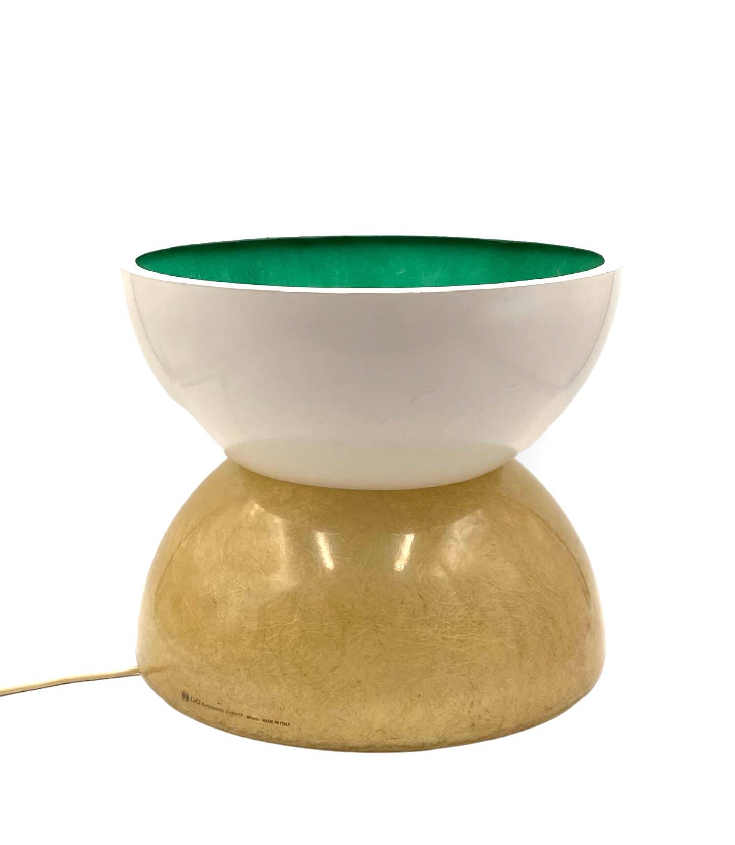 Planter / Pot fiberglass lamp, Luci Milano Italy, 1970s
