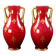 Pair of Baccarat crystal baluster vases decorated with a Lorraine cross