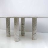 Mario Bellini Italian Carrara Marble Oval Dining Table for Cassina, 70s